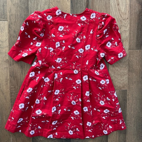 Free People Adelle Floral Red Tunic Dress - Picture 4 of 6